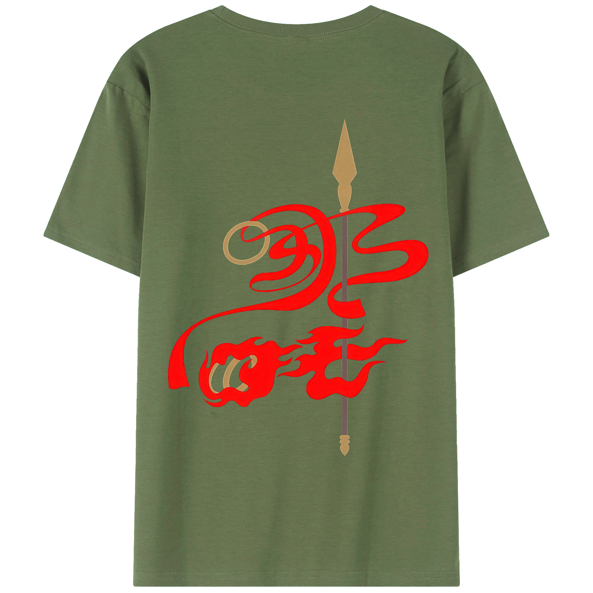 （画像用） Ne Zha 2 ナタ 魔童の大暴れ 綿100％ メンズ半袖Tシャツ（バックプリント） 通気性